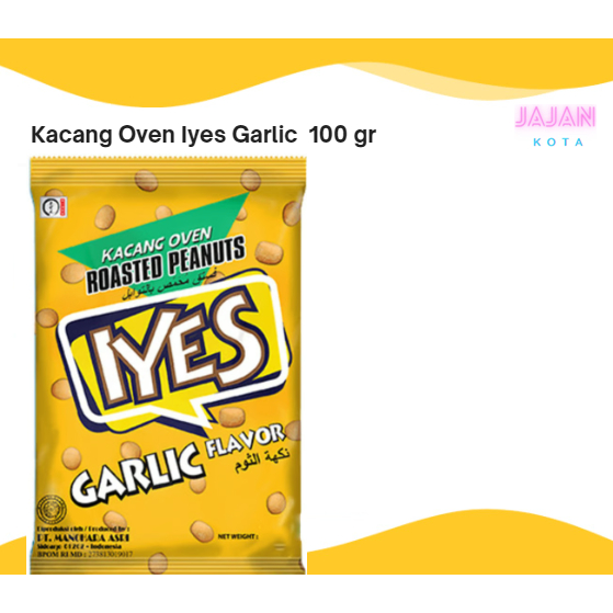 Kacang Oven Iyes Garlic Bawang 100 gram