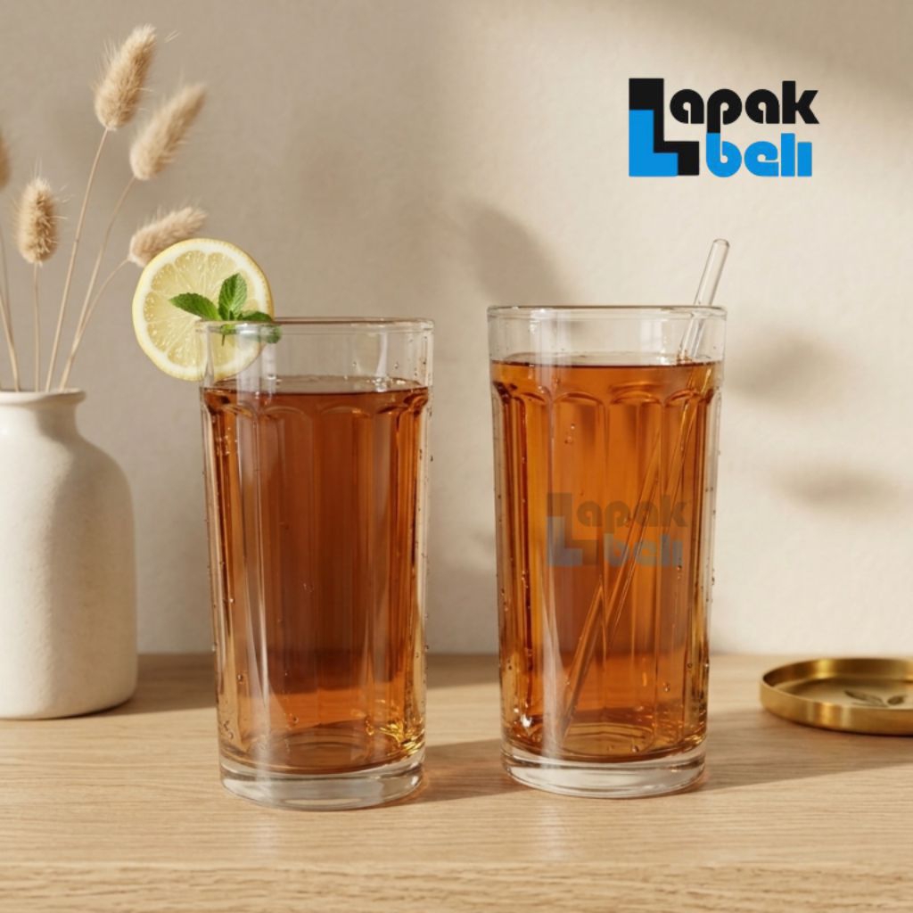 Gelas Kaca Citinova Valencia 320ml / Gelas Kaca Tinggi Estetik / Gelas Minum | Gelas Teh Jus Kopi