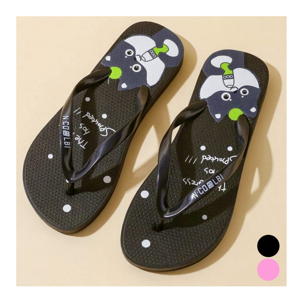 NEKO Sandal Jepit Santai Summer Nyaman Motif Kucing Lucu | M3530-1