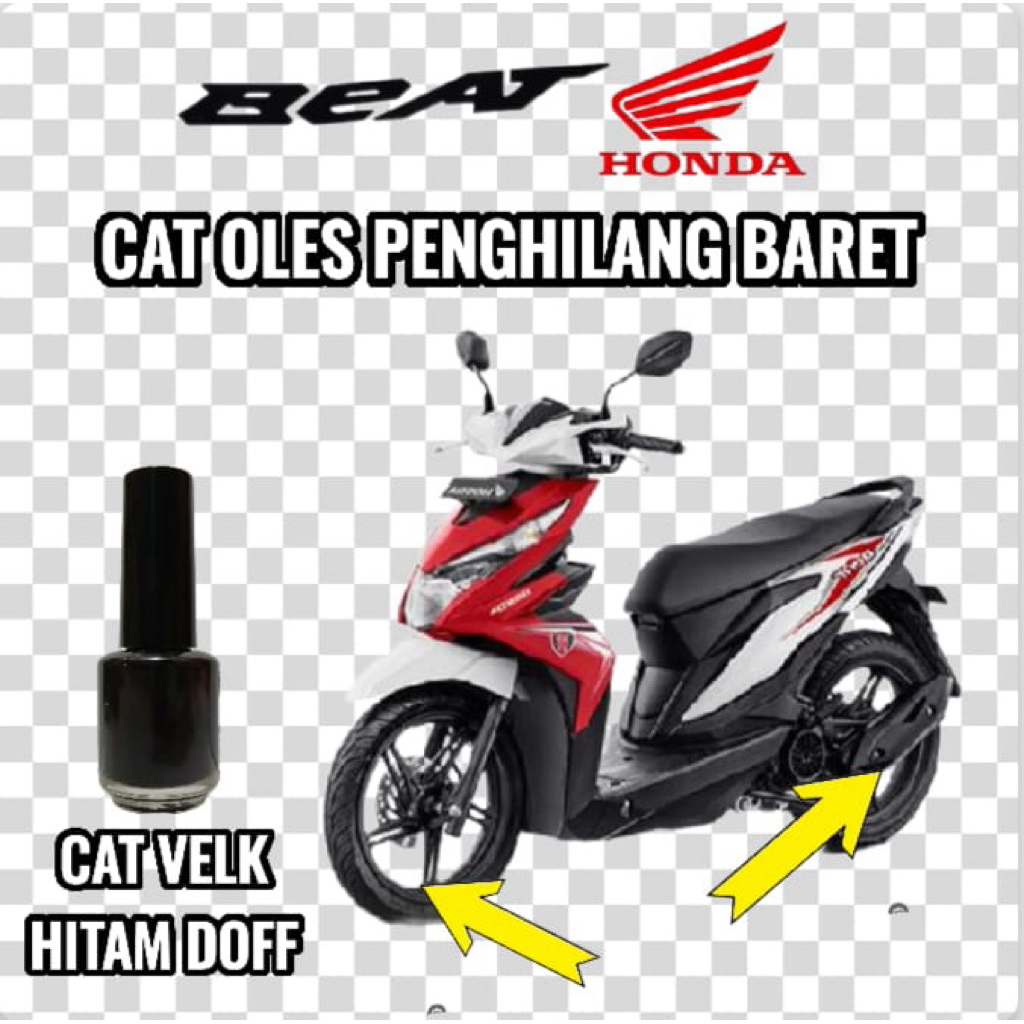 Cat Oles Velk Velg Hitam Doff Black Doff Penghilang Baret Motor Honda Beat Lama