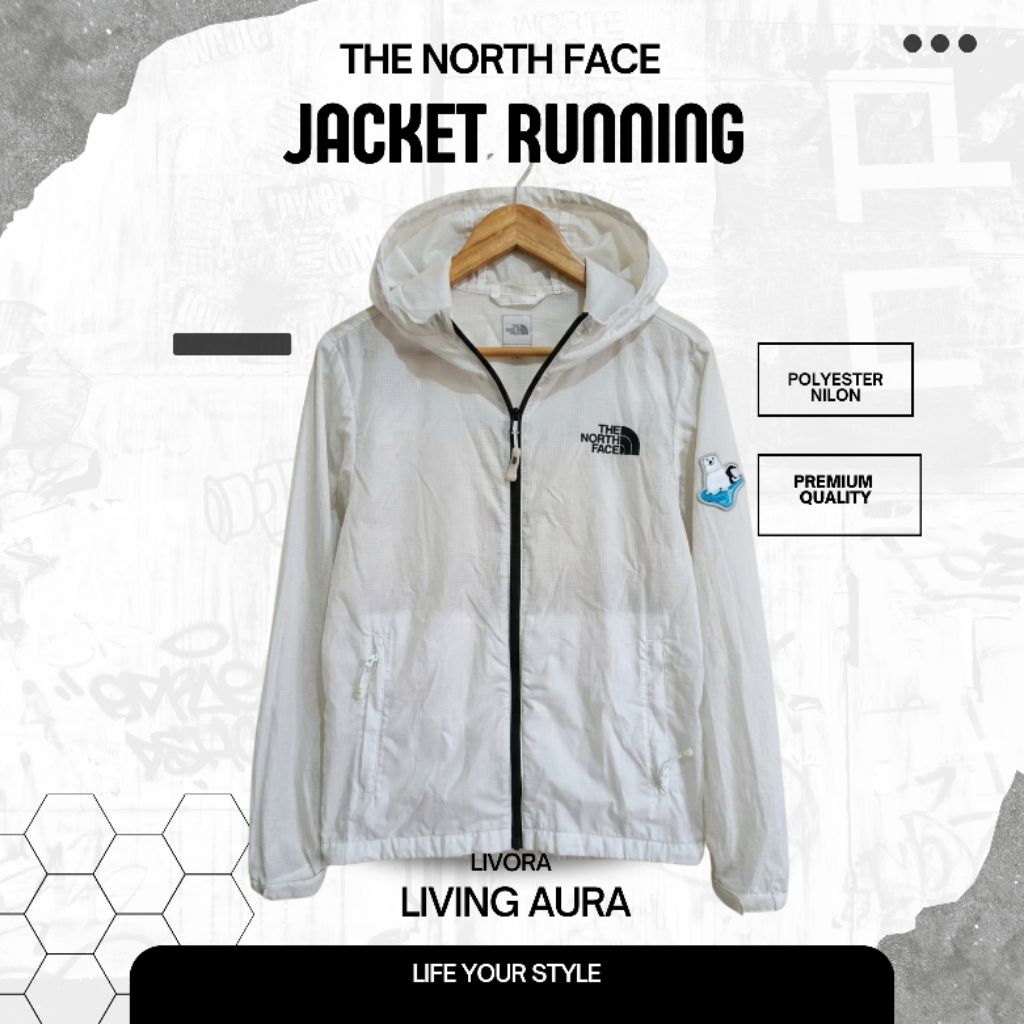 Jacket Running The North Face Original Warna Putih