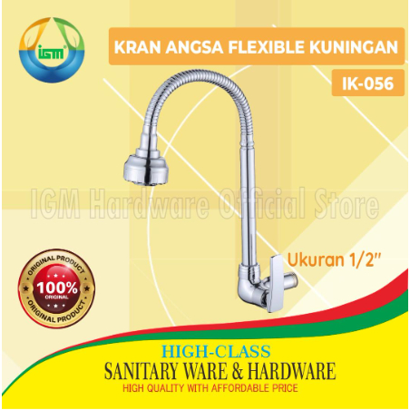 Kran Bak Cuci Piring IGM IK-056 / Kran Dapur / Kran Sink / Kran Angsa