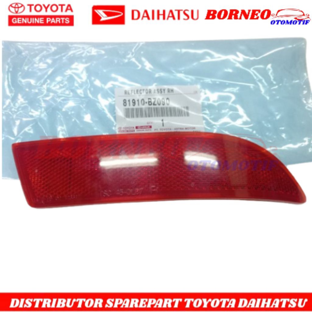 Reflektor Bemper Belakang Kanan Avanza/Xenia 2012-2021/Rush/Terios 2006-2010 Original 81910-BZ090