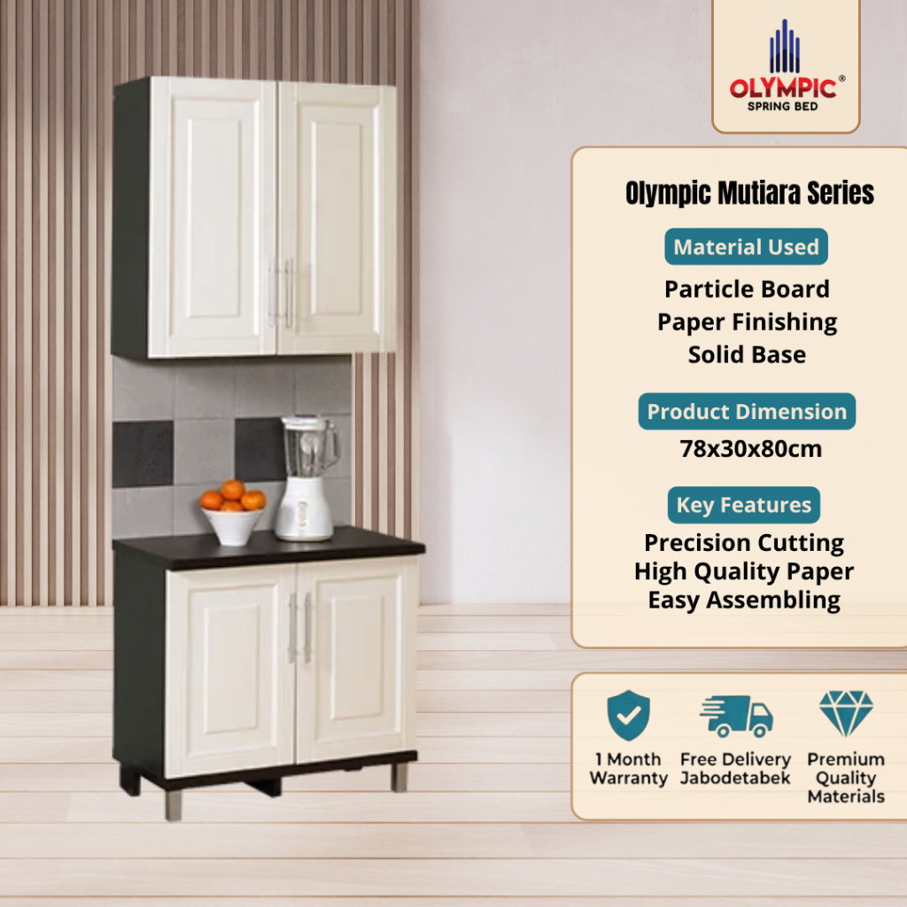 KITCHEN SET DAPUR - RAK PIRING DAPUR - KITCHEN SET GANTUNG - NAKAS KITCHEN SET - MUTIARA SERIES -OLY