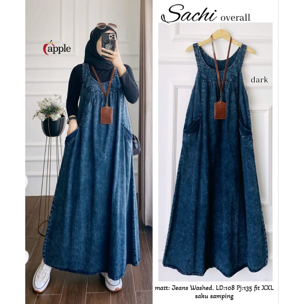 SACHI OVERALL / OVERALL DENIM / DRESS DENIM MURAH