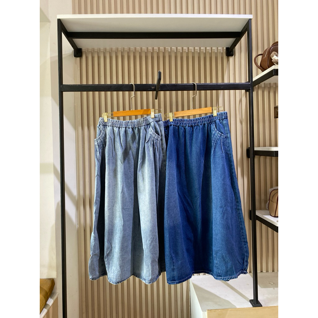 CLOTIS ROK JOYA 3 - Rok Jeans  Panjang / Rok Wanita Premium