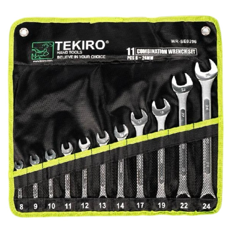 TEKIRO KUNCI RING PAS SET 11 PCS (8-24 MM) / KUNCI RING PAS SET 11PCS  MILLI DAN INCHI