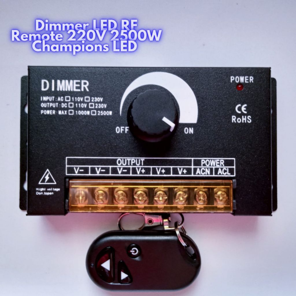 Dimmer LED RF Remote AC 220V 2500W