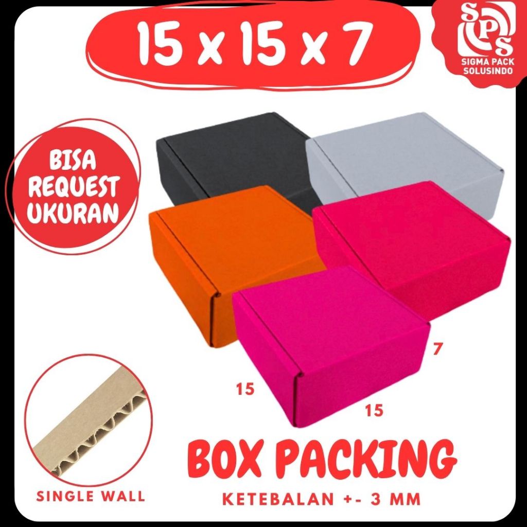 Box 15x15x7 LS Kardus 15x15x7 LS Dus Pizza Kotak Packing Hampers Zigma Shop