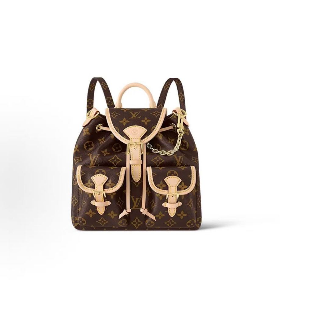 Excursion drawstring opening and closing detachable chain classic vintage Monogram backpack shoulder