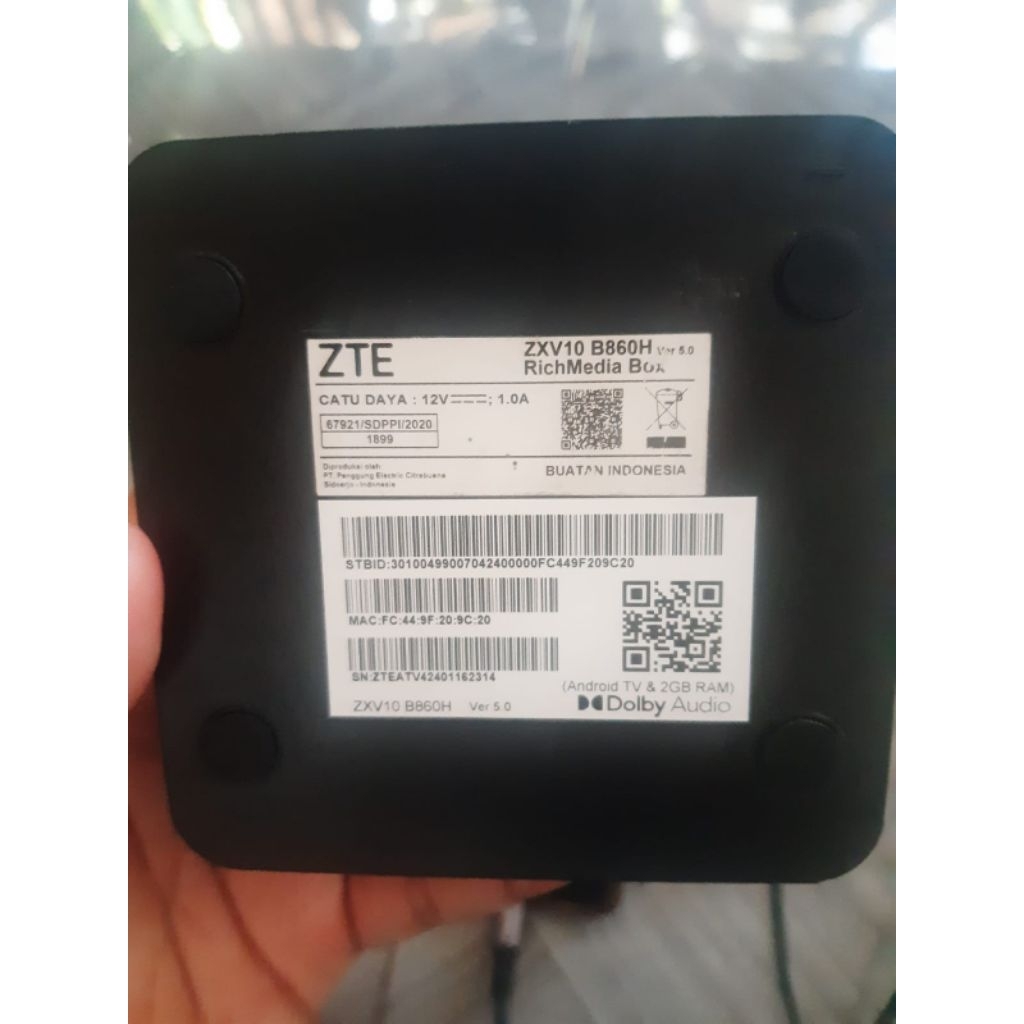 STB ZTE V5  terbaru