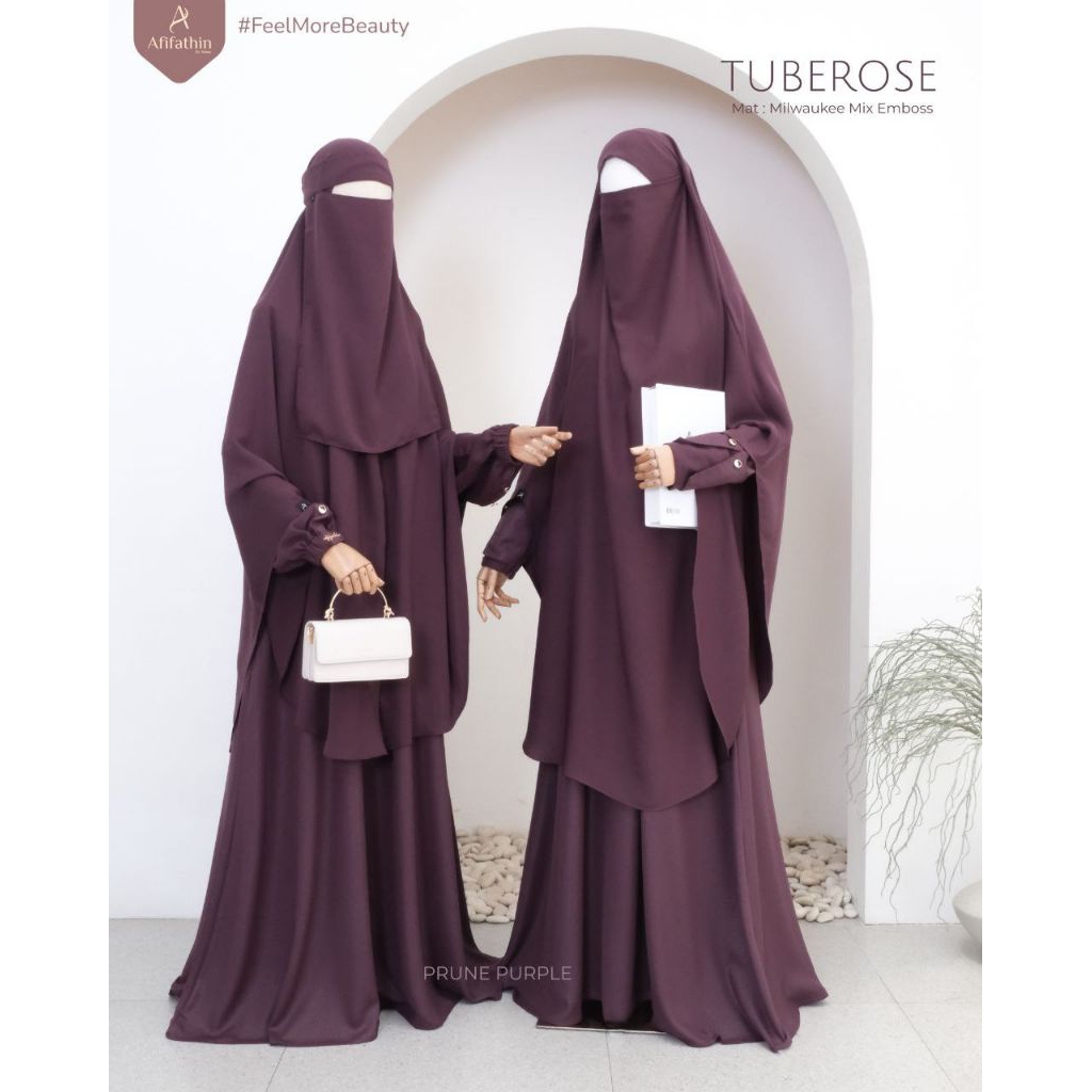 Gamis Tuberose Set Khimar By Afifathin