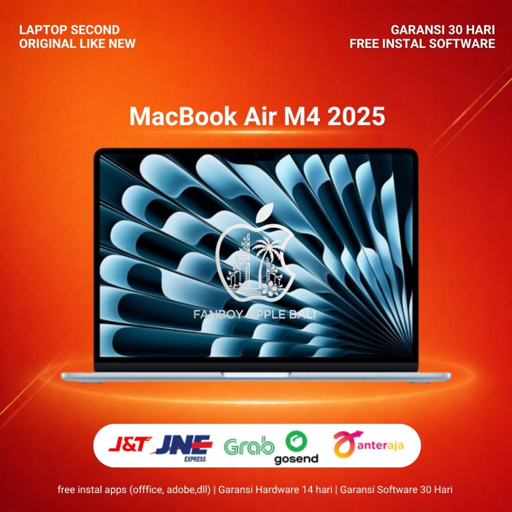 Macbook Air M4 2025 15 Inch Ram 16GB SSD 256GB Second Berkualitas