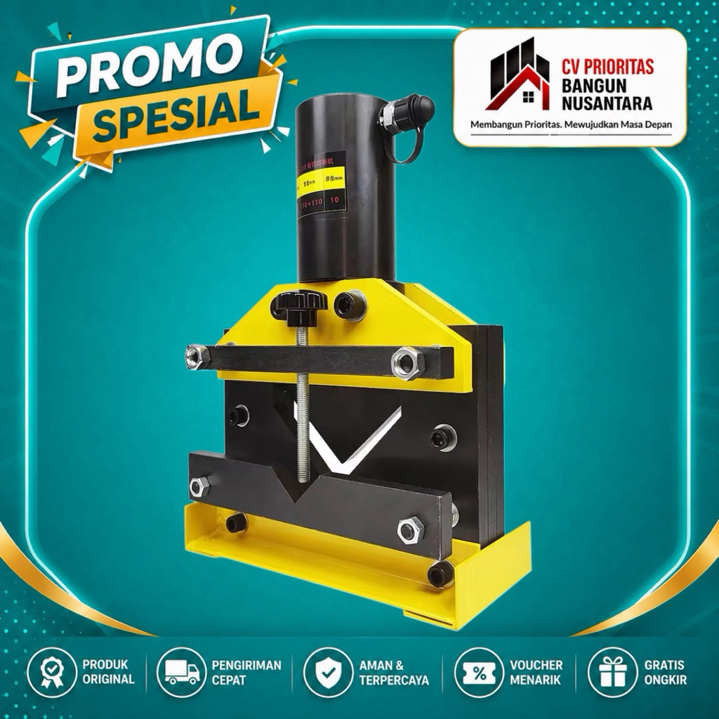 110mm x 10mm Hydraulic Angle Steel Cutting CAC-110 BARTON Alat Potong Besi Siku Hidrolik 110x110 110