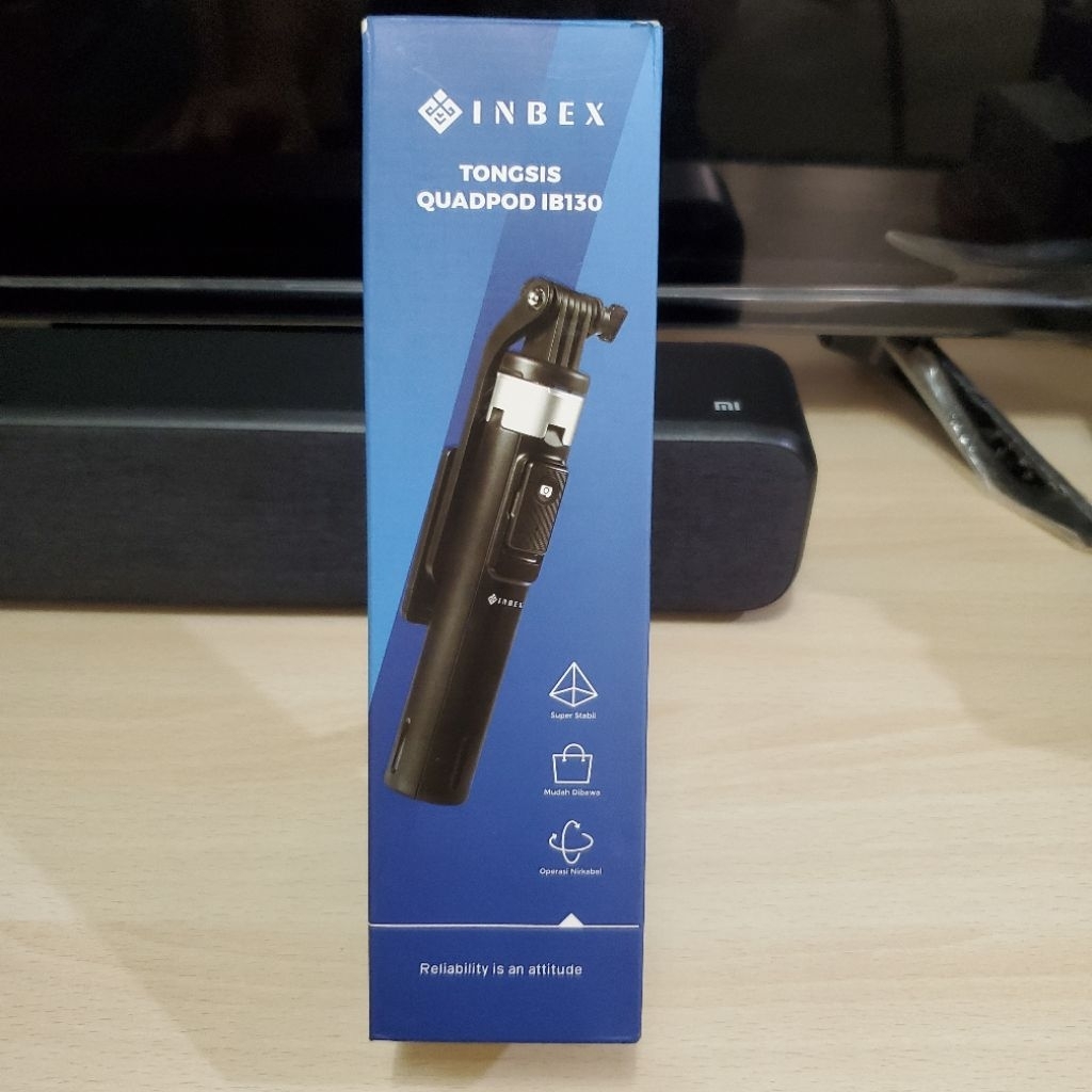 Inbex IB130 dan IB-3 Remote Bluetooth Tongkat Selfie 4 Kaki Tripod Multifungsi Braket Traveling Port