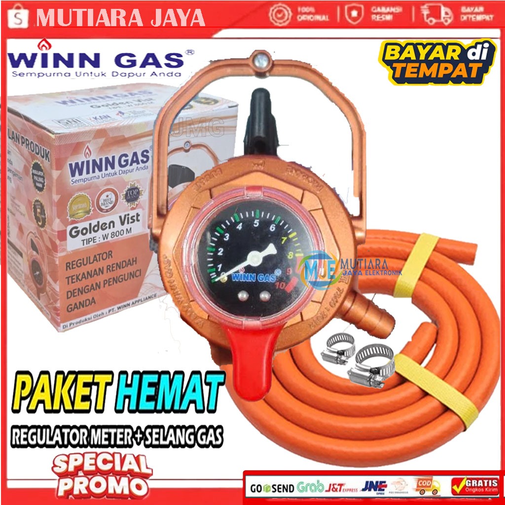 Regulator Winn gas W 800 M PREMIUM NUSANTARA Safety Plus Terbaik PAKET HEMAT