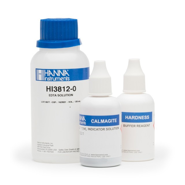 Hanna HI3812-100 Hardness total EDTA titration method, Reagent kit for 100 tests (CaCO3)