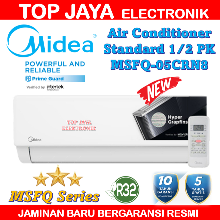 AC MIDEA 0,5PK MSFQ-05RN8/MIDEA AC SPLIT STANDARD 1/2 PK NEW SERIES