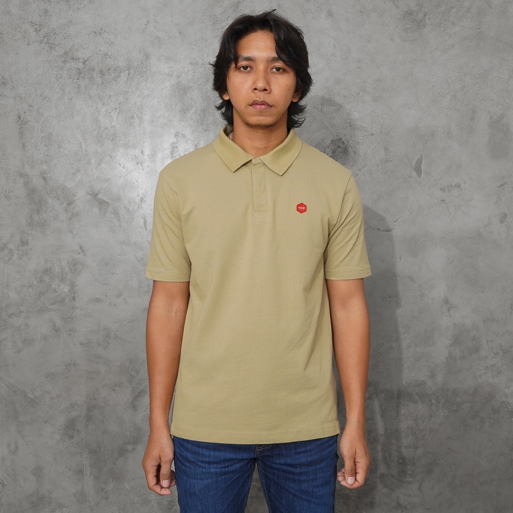 Oxygen Denim Heritage Polo Shirt Khaki (108-0227)