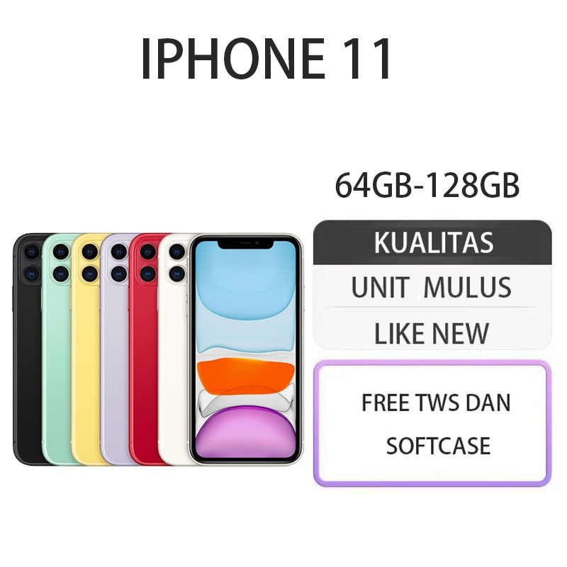 Apple Iphone 11 64GB 128GB Wifionly Second Original Inter Dijamin Termurah 100%