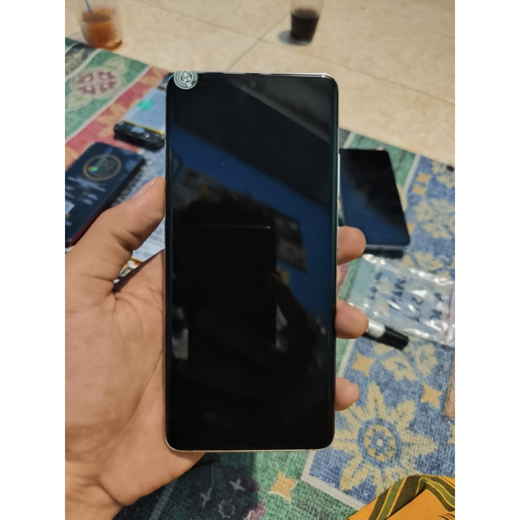 LCD TOUCHRIN+FRAME SAMSUNG GALAXY S21 ULTRA SENTUHAN NORMAL MINUS ADA TOMPEL DAN GARIS PUTIH TIPIS  