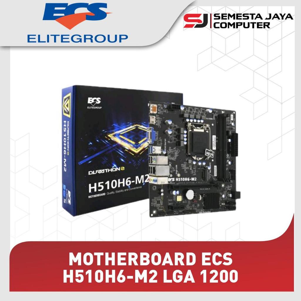 Motherboard ECS H510H6-M2 mATX Intel H510 Express Chipset LGA 1200 DDR4 Dual Channel