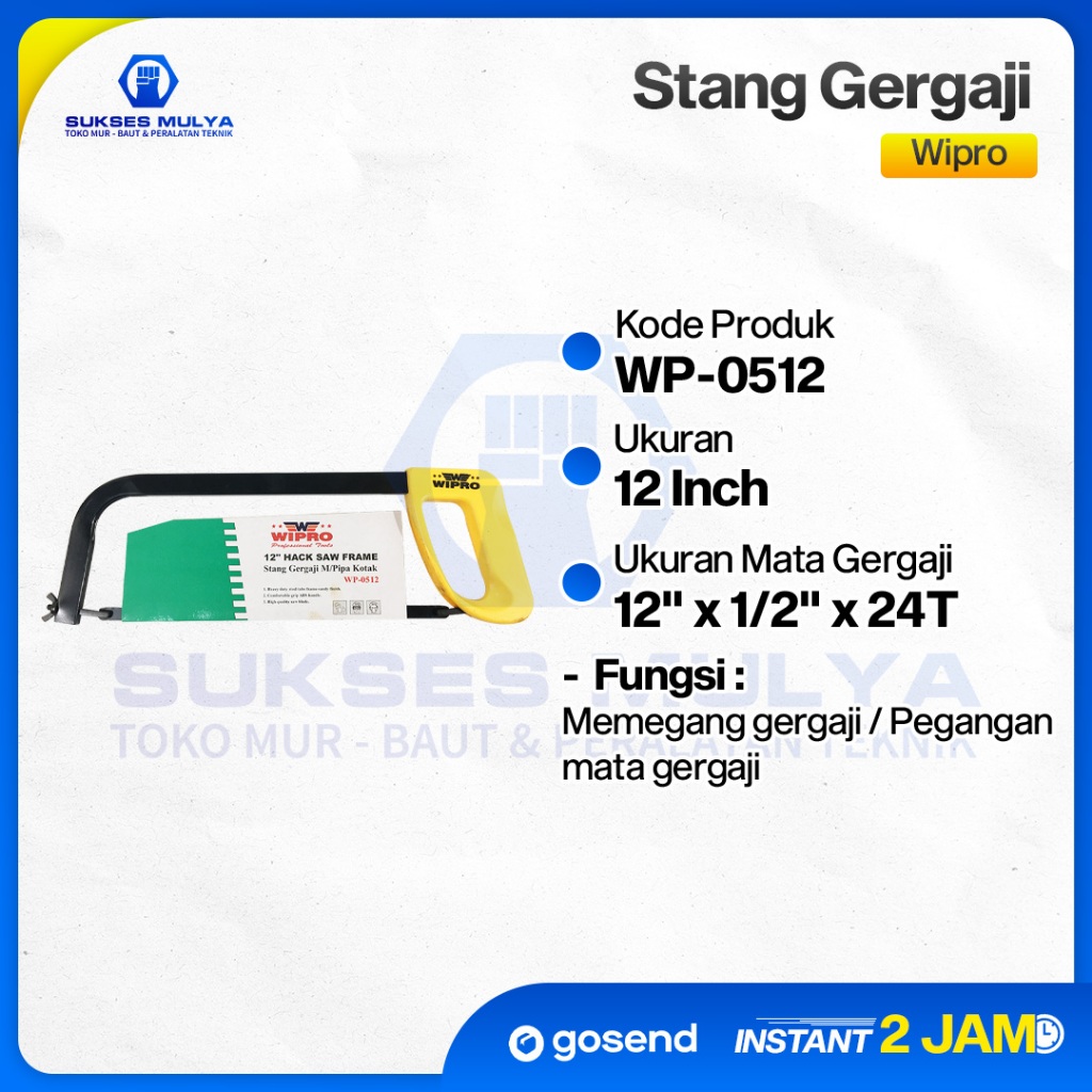 WIPRO Stang Gergaji Wipro Hacksaw Frame 0512