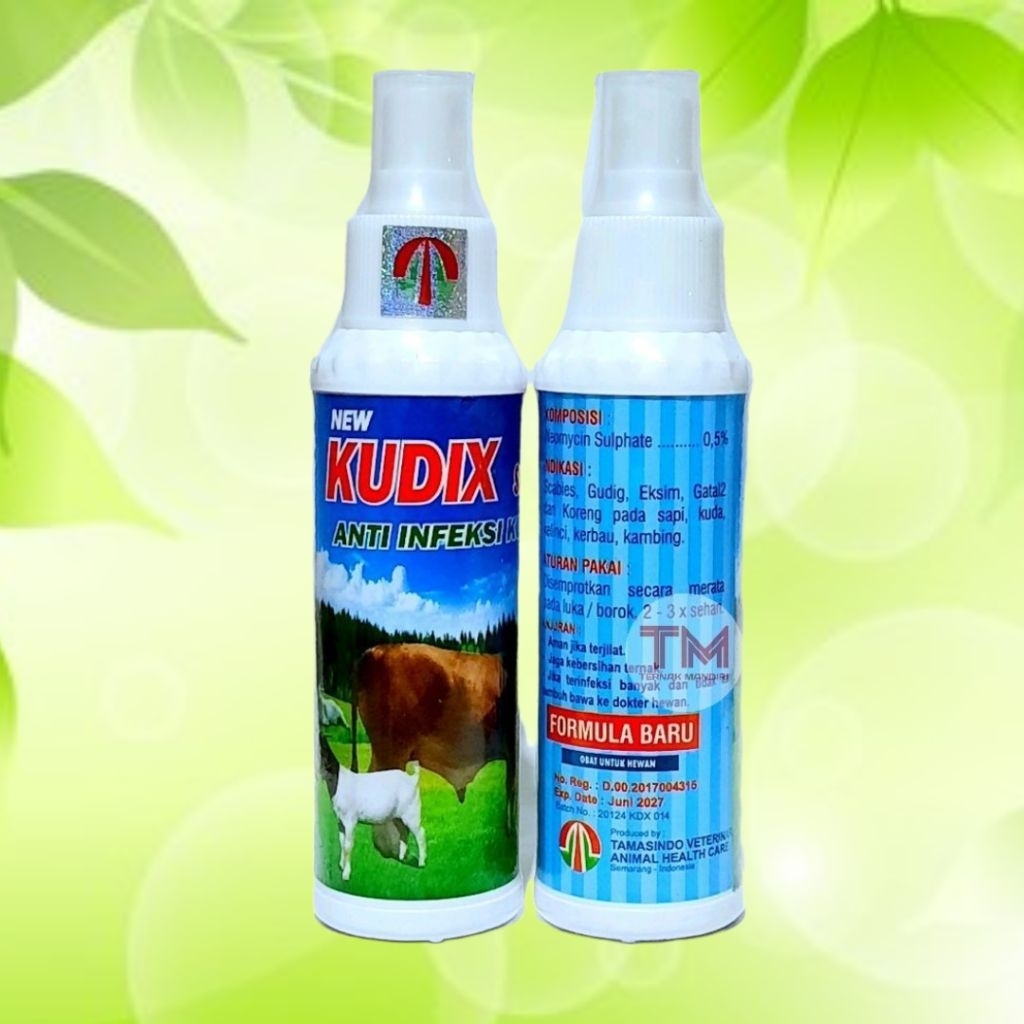 KUDIX SPRAY 120 ML Obat Gudik Koreng Gatal Gatal Pada kulit Kambing Domba Sapi