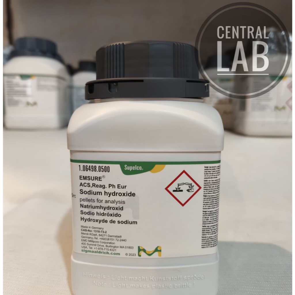 NATRIUM HIDROKSIDA 500GRAM / NAOH / PRO ANALIS MERCK 106498