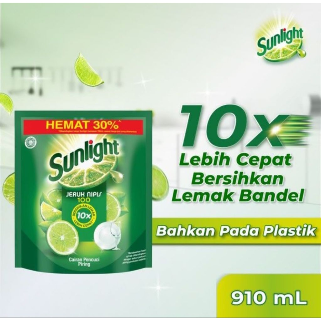 [PROMO]Sunlight Sabun Cuci Piring Jeruk Nipis Refill 950ml