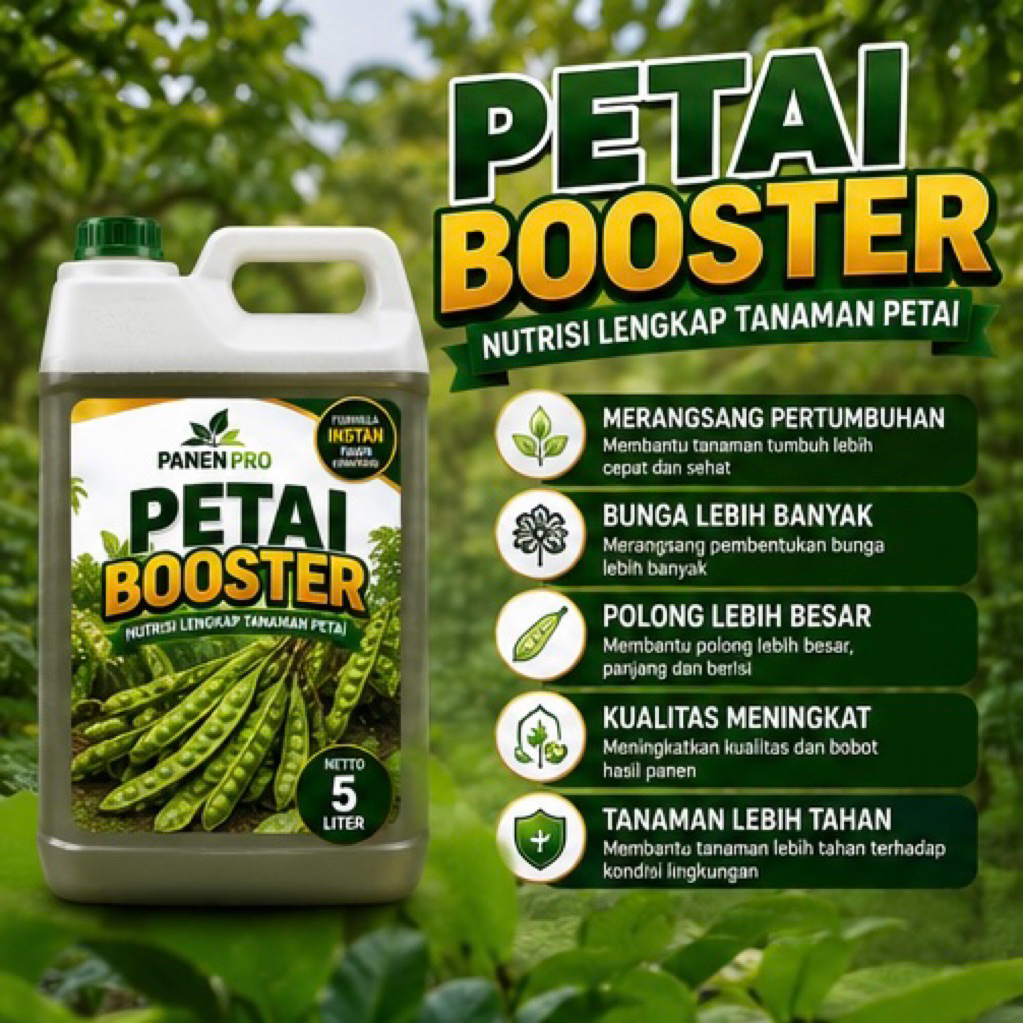 PETAI BOOSTER 5 Liter PanenPro | Pupuk Cair Nutrisi Lengkap Petai | Perangsang Bunga dan Buah Petai 