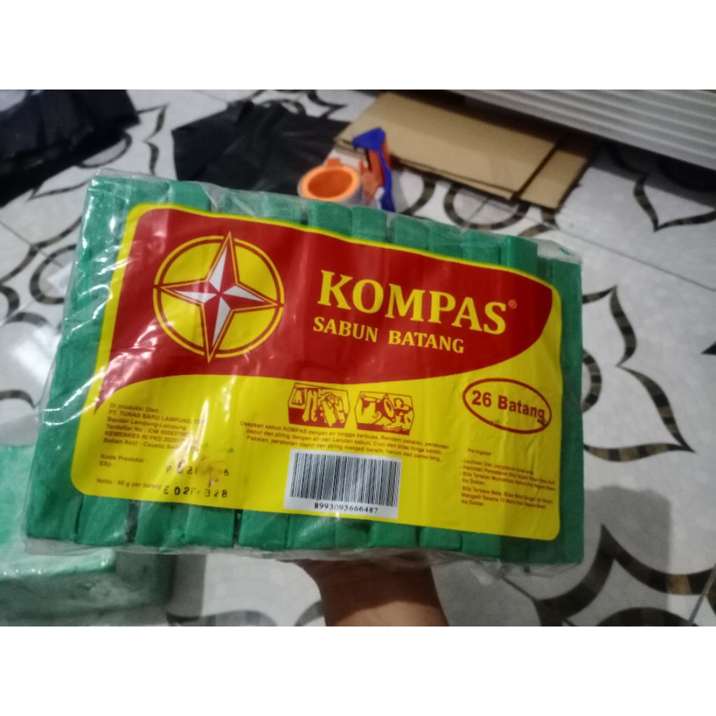 Sabun Kompas Batang // Sabun Cuci Kompas // 1pack isi 26 batang
