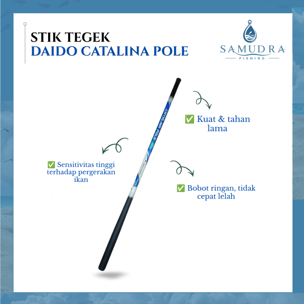 Joran Tegek Fiber Aksi Lentur Hingga Medium Daido Catalina Pole (300CM)