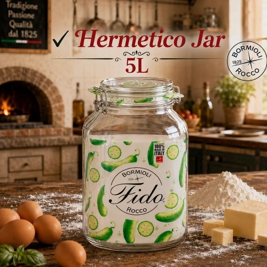 Hermetico Jar 5L/ Hermetico Jar with Jumbo Clamp Lid 149270