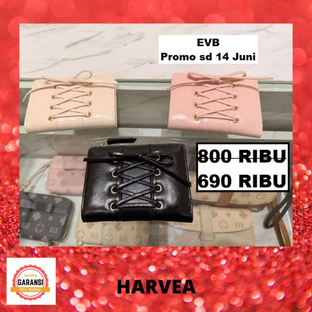 Dompet EVB wanita SALE wallet seri ELANOR 100% ORIGINAL STORE