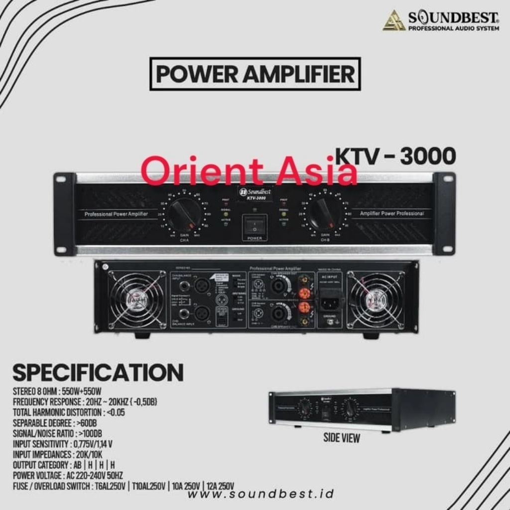 Power Amplifier Soundbest KTV 3000
