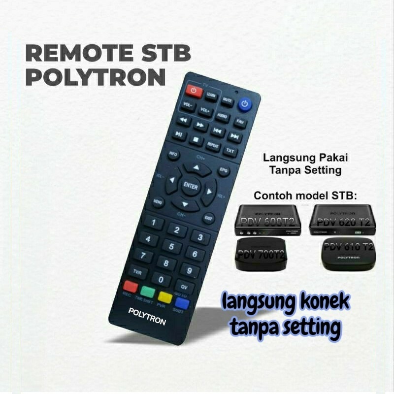 REMOTE REMOT TV STB POLYTRON/ DVB T2 POLITRON Multi STB PDV