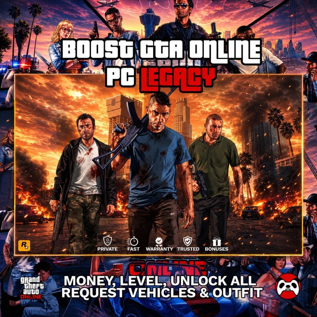 [PROMO] Boost GTA V Online Legacy, Money, All Unlock, All Prep, All DLC