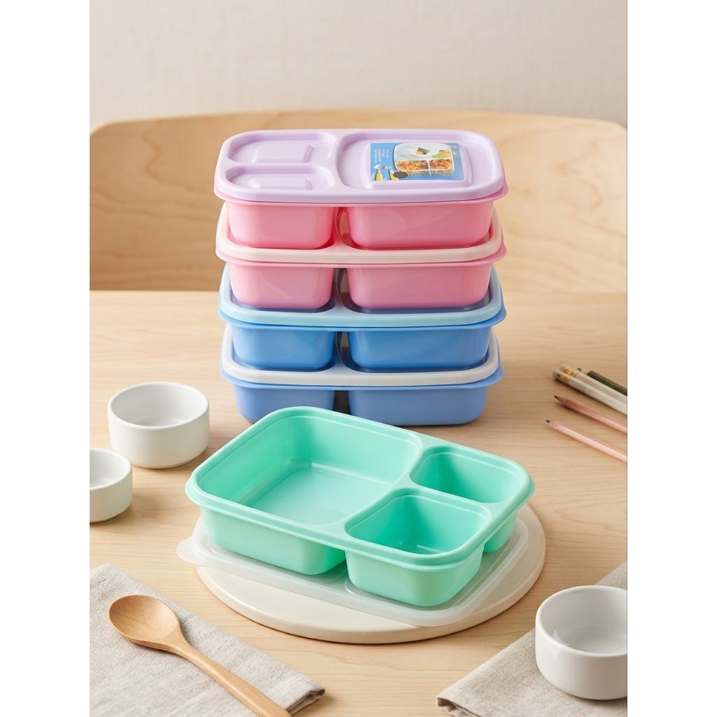 Misting Lunch Box Cornelius Sekat 3 /Misting Tempat Makan Murah