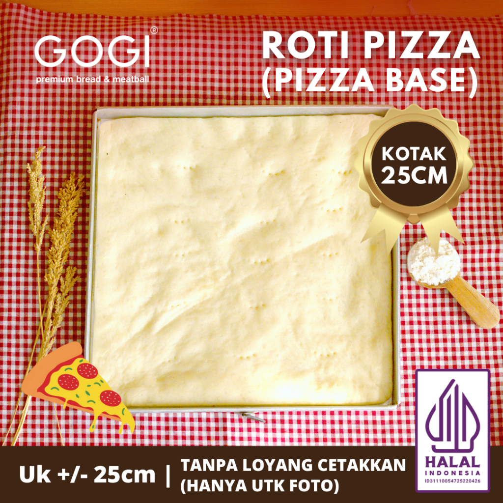 1 Pcs Frozen Roti Large Pizza Base Kotak 25cm (Tanpa Loyang Cetakkan) Roti Pizza Bread Roti Pizza Do