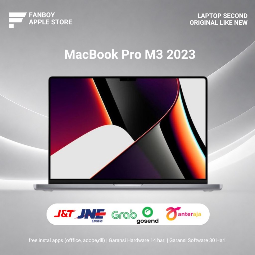 Macbook Pro M3 2023 14 Inch Ram 8GB SSD 512GB Second Berkualitas