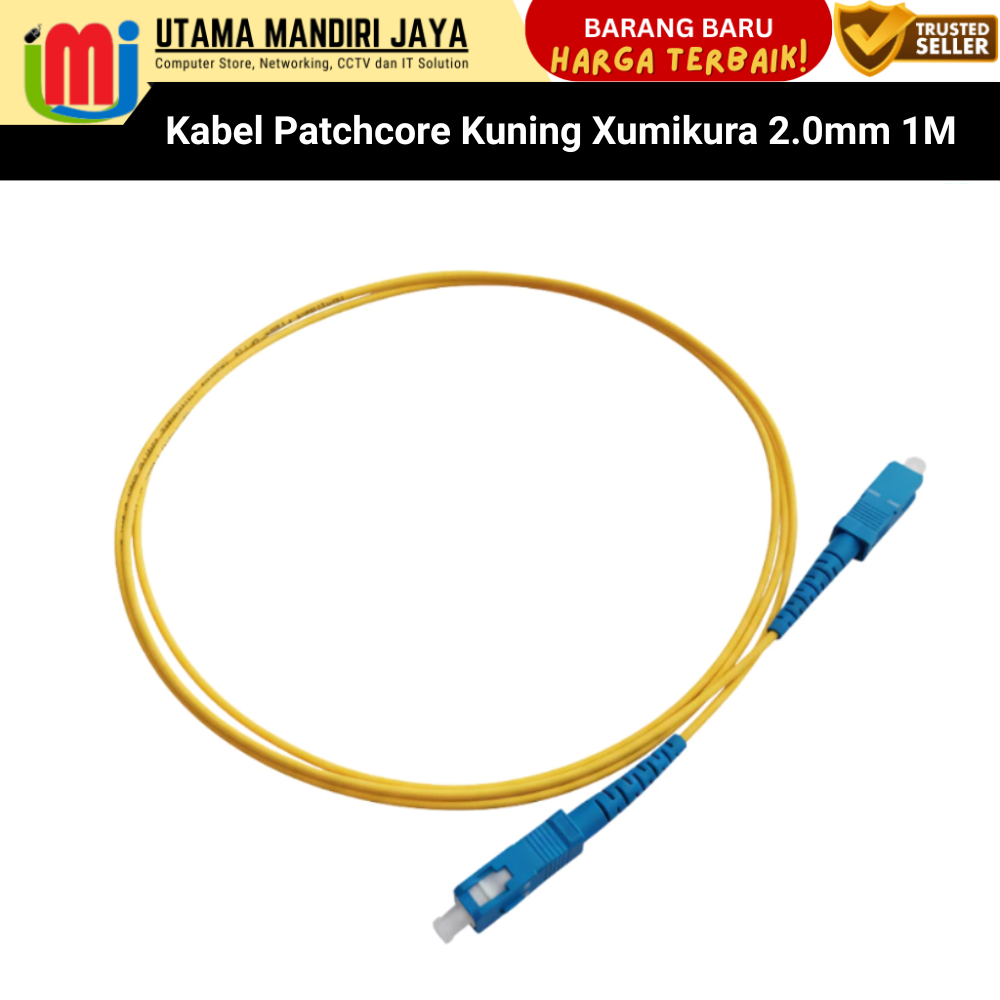 Kabel Patchcore Kuning Xumikura 2.0mm 1M