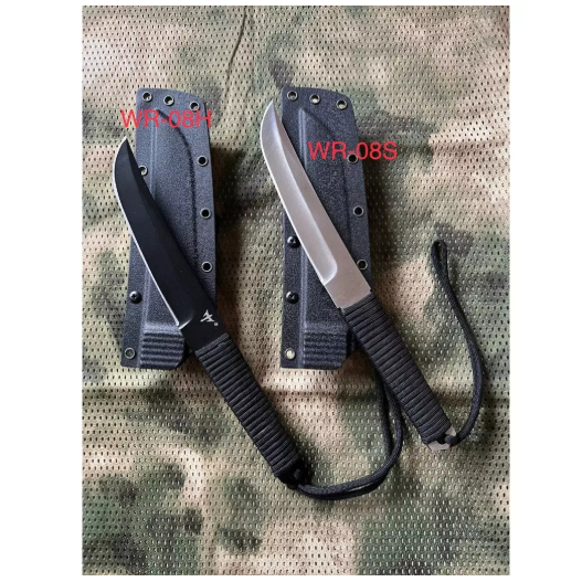 Pisau Tactical Kydex WR 08 Silver Hitam / Pisau WR Tactical Outdoor + Holster Dan Teklock / Pisau Ca