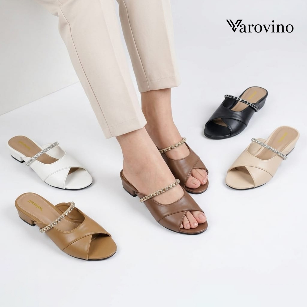VAROVINO Bettina Sandal Wanita Heels / Hak 3 Cm