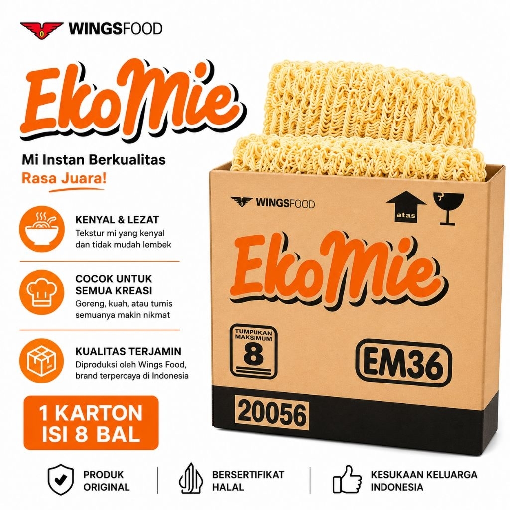 Mie Instan Ekonomis EkoMie 1 Dus Isi 6