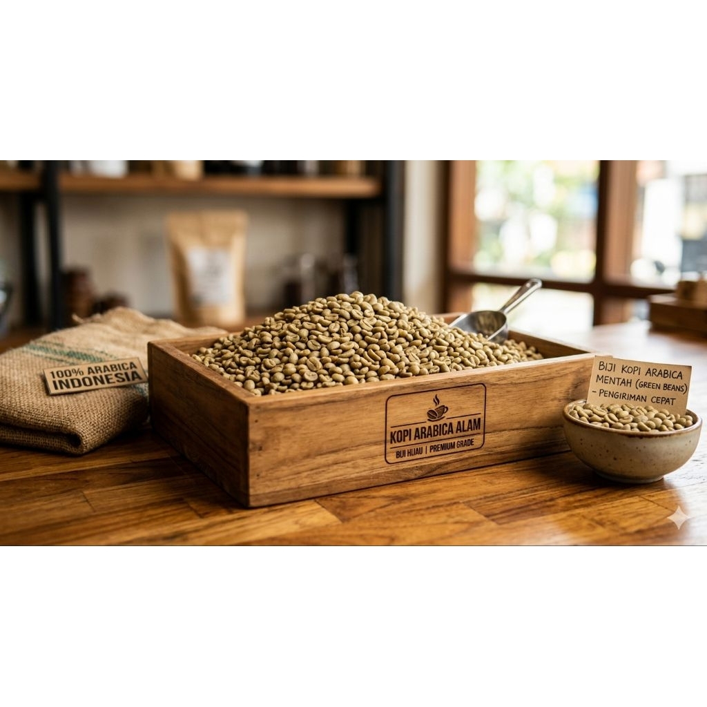 BIJI KOPI GREEN BEANS GREAD 2 jember 400gram