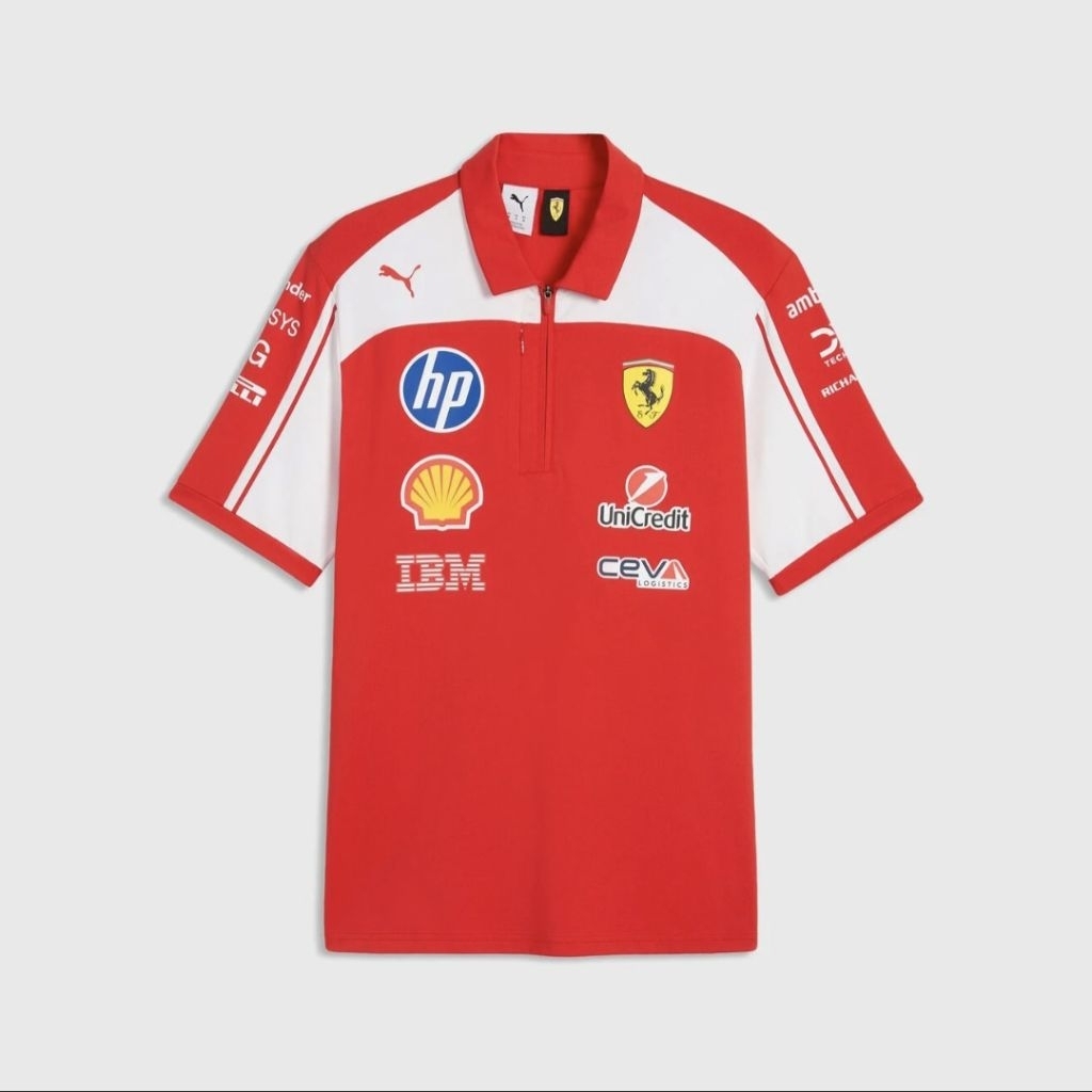 Baju polo Scuderia Ferrari F1 2026 Team Authentic Polo Shirt - Puma Red in Gift Box Official Origina