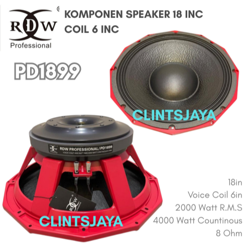 Speaker Komponen RDW 18PD1899 18 PD1899 PD 1899 18inch