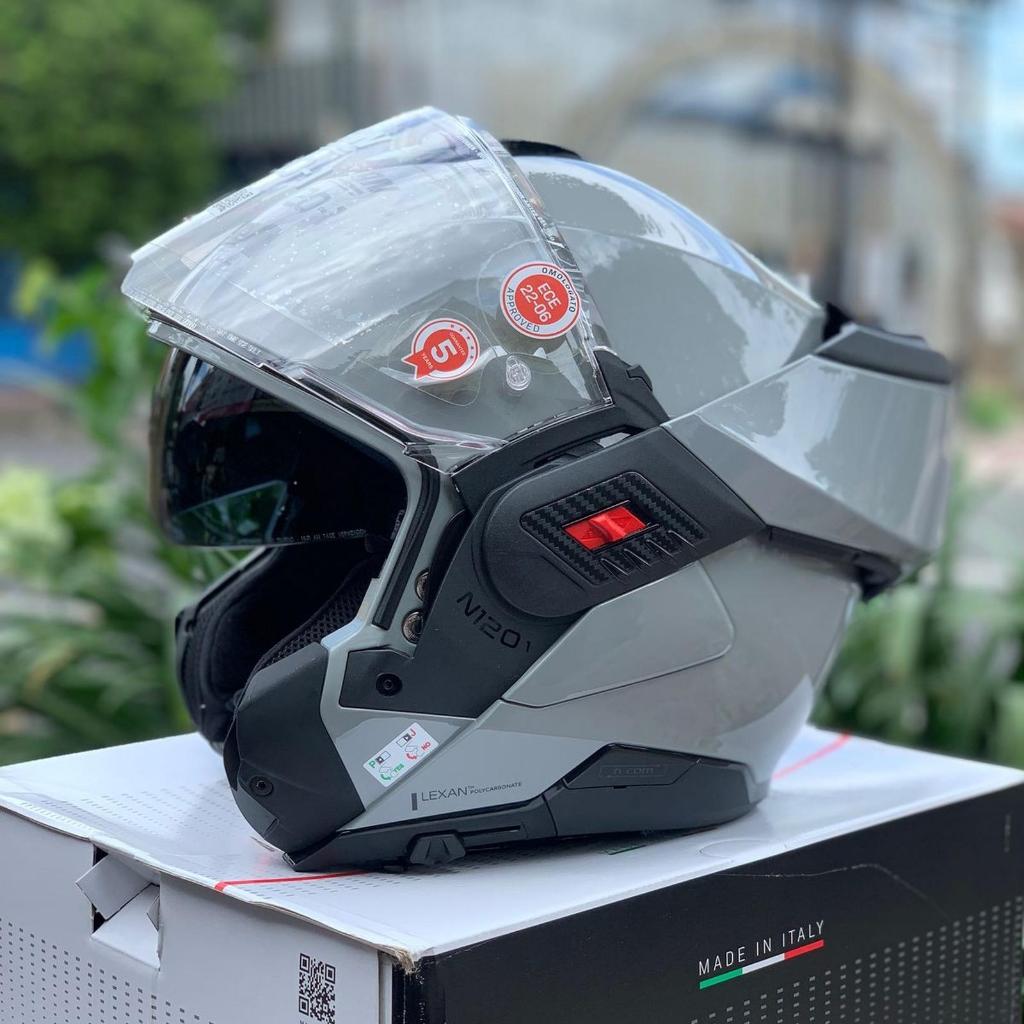 NOLAN HELM N1201 CLASSICO NCOM  #303 | GREY | N120-1 MODULAR FULL FACE