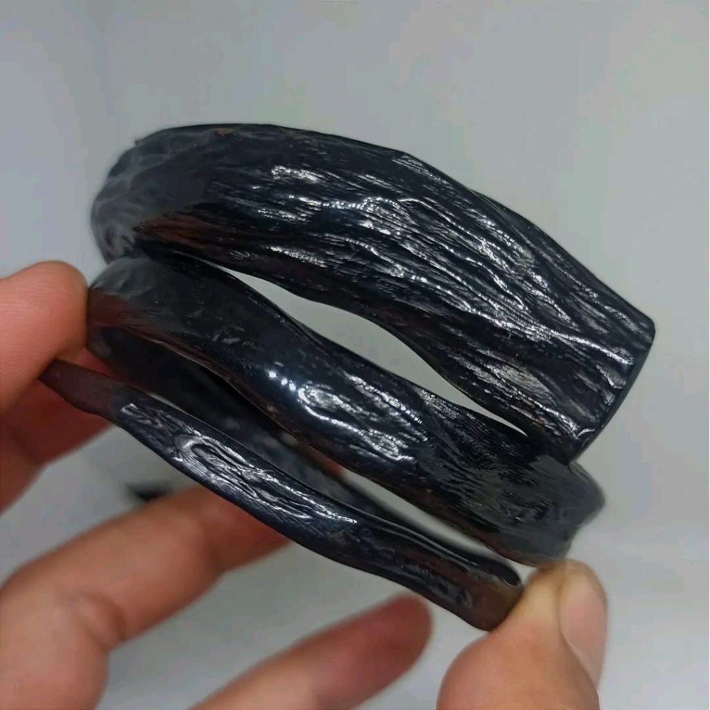 gelang akar bahar warna hitam size jumbo 3lilitan